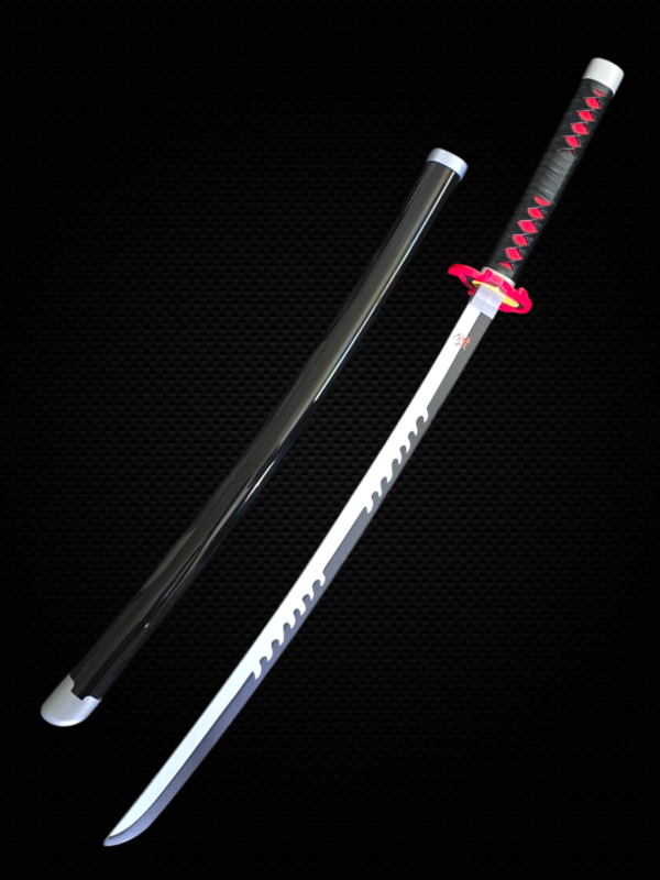 TANJIRO NICHIRIN FLAME WOODEN KATANA (104 CM) - DEMON SLAYER - Image 2