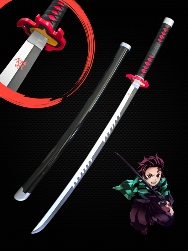 TANJIRO NICHIRIN FLAME WOODEN KATANA (104 CM) - DEMON SLAYER