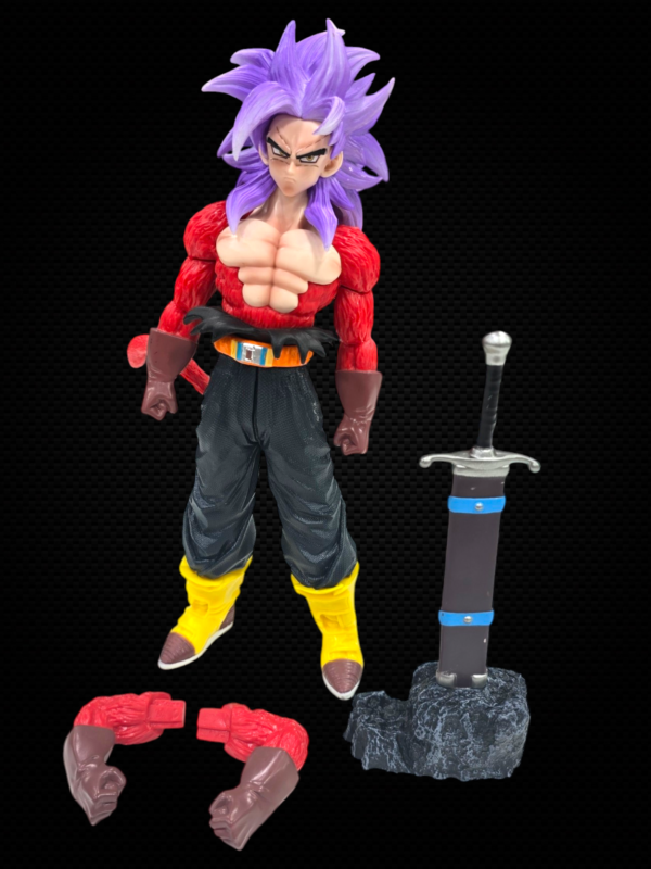 SSJ 4 FUTURE TRUNKS WITH 2 SETS OF ARMS AND SWORD (30CM) - DRAGON BALL - Image 9