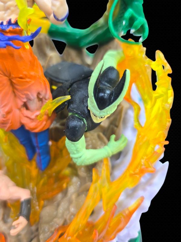 GOKU SUPER SAIYAN WITH PERFECT CELL, KID BOO, FREZA & SHINRON ACTION FIGURE (19CM) - DRAGON BALL - Image 3