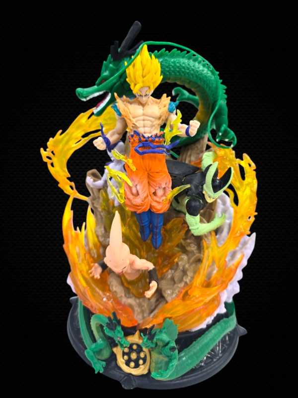 GOKU SUPER SAIYAN WITH PERFECT CELL, KID BOO, FREZA & SHINRON ACTION FIGURE (19CM) - DRAGON BALL